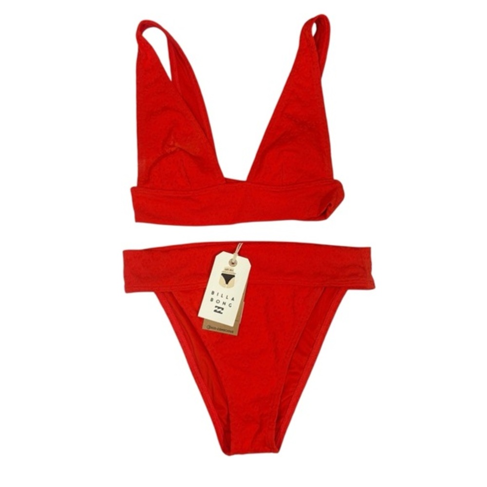 BILLABONG NWT Good Vibes Remi Swim Top Bikini‎ Bottoms Set S M $130 - Picture 2 of 7